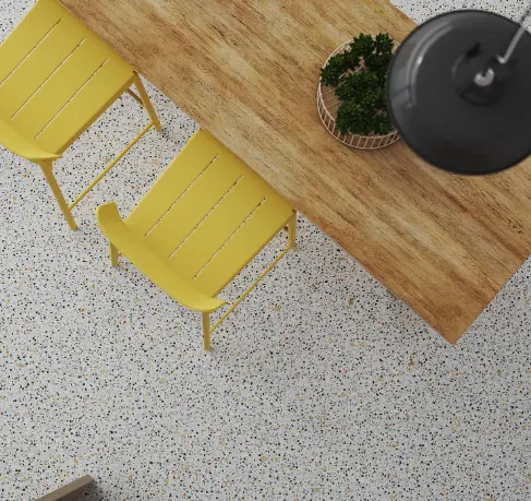 Cerâmica para cozinha: o porcelanato Caça ao Tesouro Branco Polido é a escolha para este piso