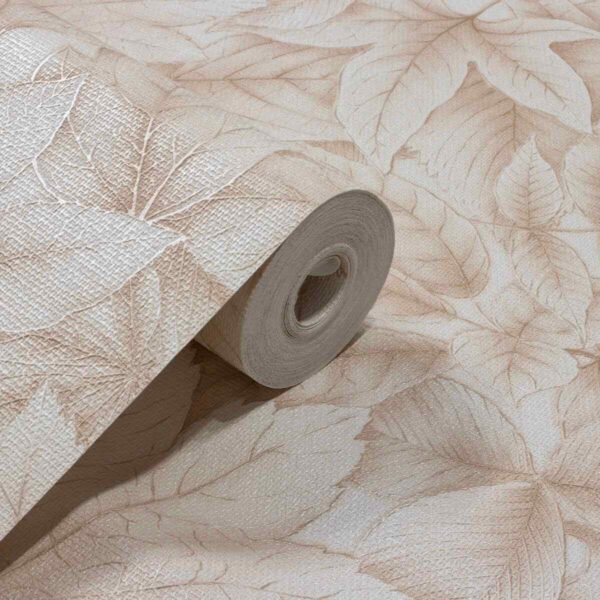 PAPEL DE PAREDE VINÍLICO FLORAL MARROM CLARO PDF1307