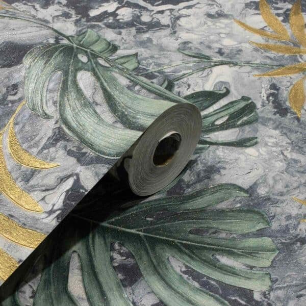 PAPEL DE PAREDE VINÍLICO FLORAL VERDE CORES PDF0011