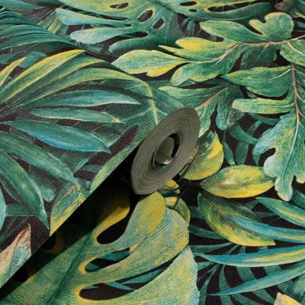 PAPEL DE PAREDE VINÍLICO FLORAL VERDE VIBRANDE PDF4301