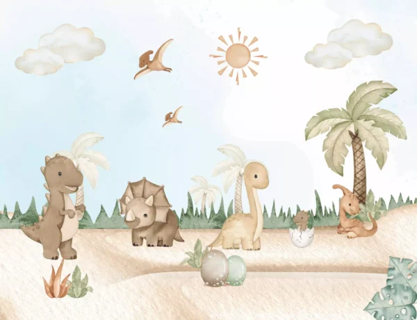PAPEL DE PAREDE DINO BABY - 418