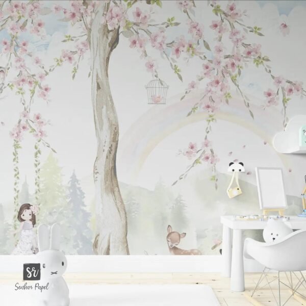 papel-de-paredefloresta-encantada